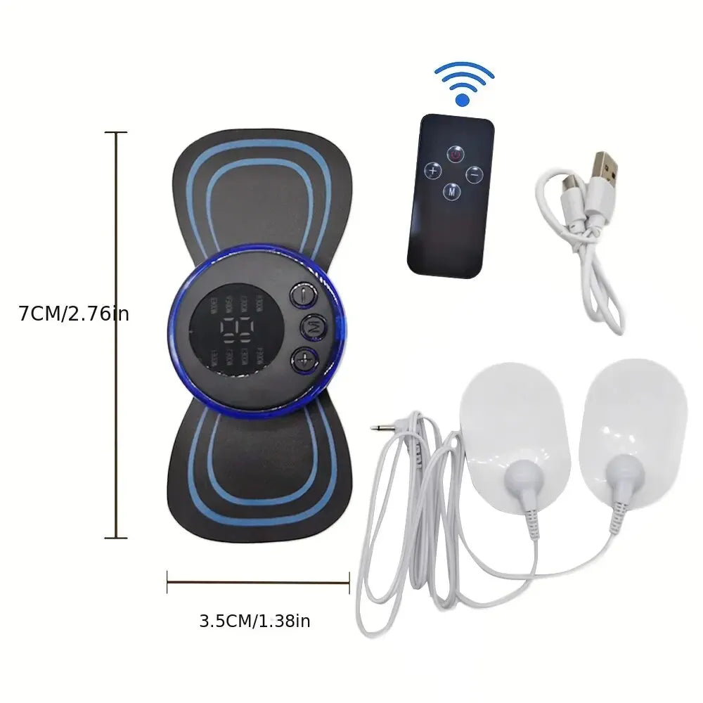 8 Modes Rechargeable Neck Massager with Remote Control EMS