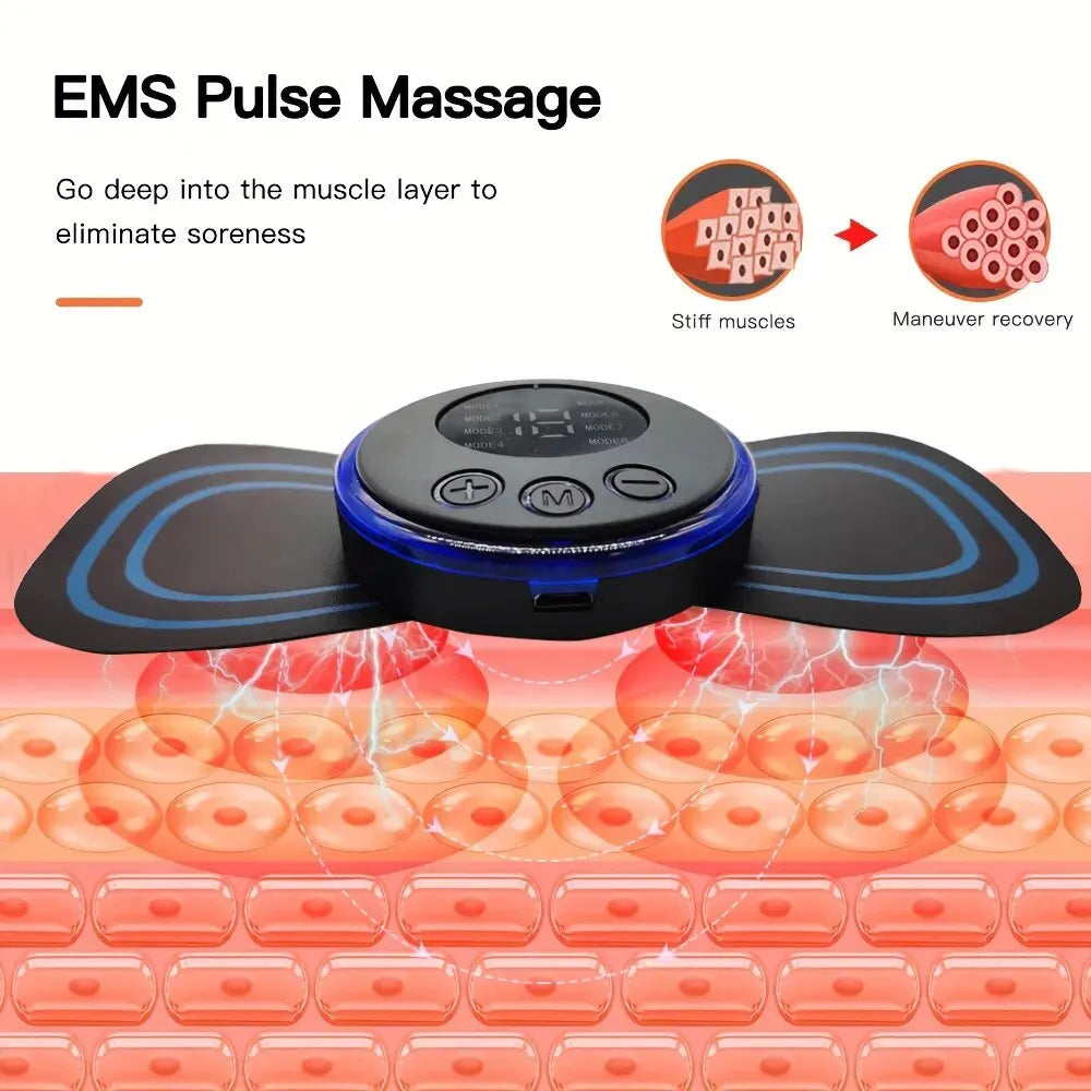 8 Modes Rechargeable Neck Massager with Remote Control EMS