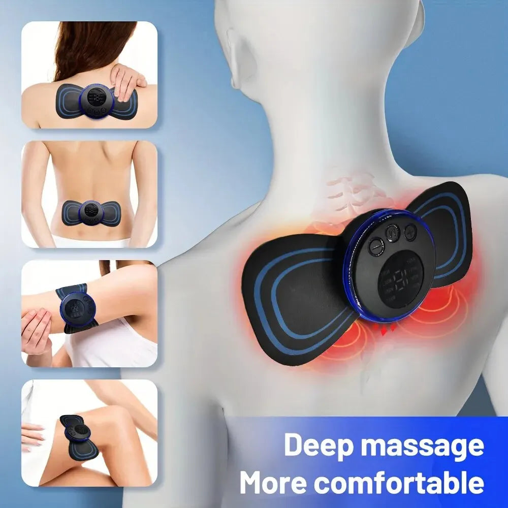 8 Modes Rechargeable Neck Massager with Remote Control EMS